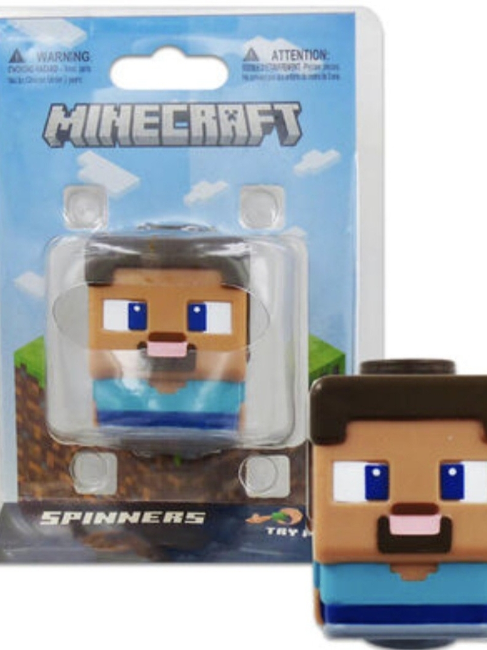 Minecraft Cool Fidget Spinner Steve Spinner Series 1 Figure Collectible *NIB*